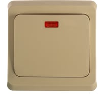 Выключатель Systeme Electric 1-клавишный СП Этюд 10А с индикатором, кремовый SchE BC10-005K