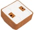 Выключатель 2-клавишный Systeme Electric (Schneider Electric) Этюд Дача, 10 А, бук, арт. BA10-002T 5