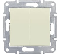 Механизм выключателя Systeme Electric 2-клавиши Sedna бежевый SchE SDN0300147