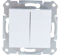 Механизм выключателя Systeme Electric 2-клавишный Sedna белый SchE SDN0300121