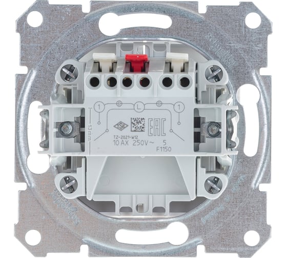 Механизм выключателя Systeme Electric 2-клавишный Sedna белый SchE SDN0300121