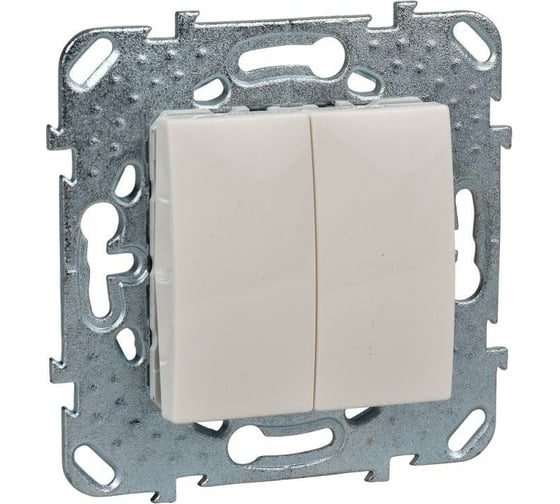 Механизм выключателя Systeme Electric 2-клавишный UNICA бежевый SchE MGU5.211.25ZD