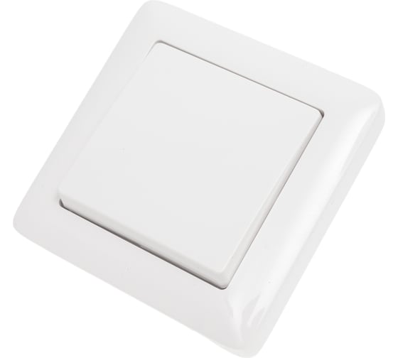 Выключатель Systeme Electric 1-клавишный СП Хит 6А белый SchE ВС16-133-Б VS16-133-B ВС16-133-б