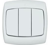 Выключатель Systeme Electric 3-клавишный СП Рондо 10А белый SchE ВС05У-321 VS05U-321-BI ВС05У-321-би