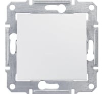 Механизм переключателя Systeme Electric 1-клавишный Sedna проходной, белый SchE SDN0400121