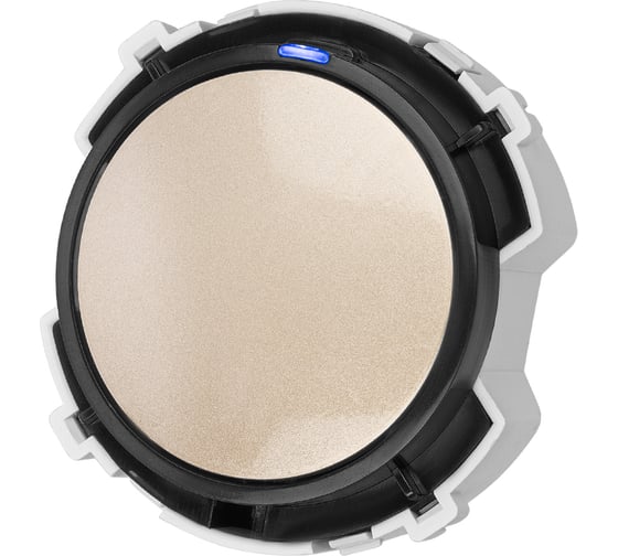 1-клавишный выключатель TDM ELECTRIC 16а, 250в, проходной, кнопочный механизм, шампань, "байкал" SQ1819-0523 1