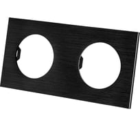 Двойная рамка TDM ELECTRIC агат, алюминий, шлифованный, "байкал" SQ1819-0261