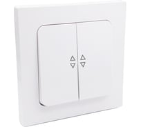 2-клавишный проходной выключатель Bylectrica скрытой установки, серия АСТРУМ, белый С(6+6) 10-2563