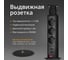 Выдвижная встраиваемая розетка Mebax 105S 3 секции Чёрный Механический d=60мм 2 USB , 00-00000825 5