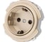 Розетка TDM ELECTRIC 2п+з 16а 250в с защитными шторками шампань, "байкал" SQ1819-0507 1