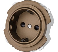 Розетка TDM ELECTRIC 2п+з 16а 250в с защитными шторками бронза, "байкал" SQ1819-0407