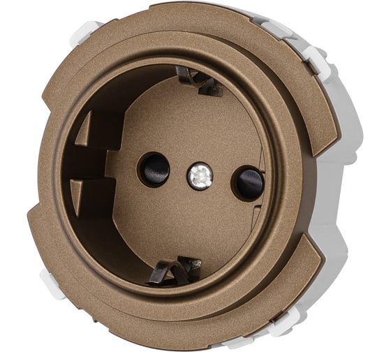 Розетка TDM ELECTRIC 2п+з 16а 250в с защитными шторками бронза, "байкал" SQ1819-0407