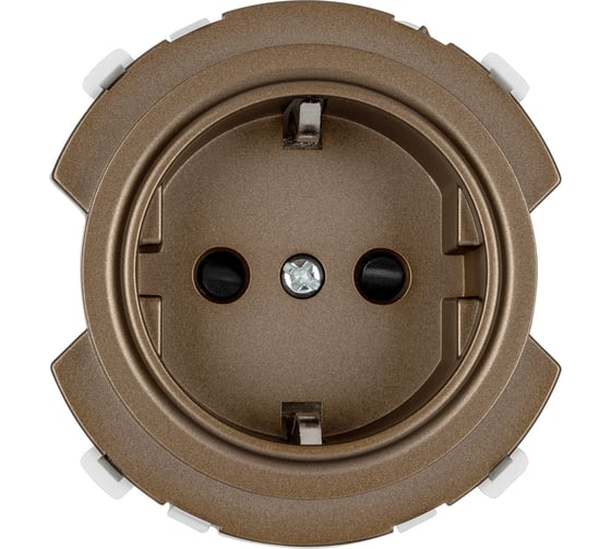 Розетка TDM ELECTRIC 2п+з 16а 250в с защитными шторками бронза, "байкал" SQ1819-0407