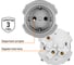 Розетка TDM ELECTRIC 2п+з 16а 250в с защитными шторками платина, "байкал" SQ1819-0307 3
