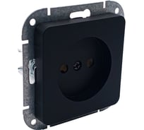 Механизм розетки 1-местн. Bylectrica СУ без земл. серия АСТРУМ, карбон РС16-1501 карбон