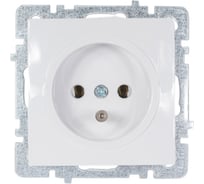 Механизм розетка Bylectrica 1-местн. СУ, с земл. франц. станд., TOURAN-ALEGRA-THOR, белый 24110421