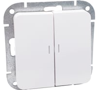 Механизм выключателя 2-кл. Bylectrica СУ с подсветкой серия АСТРУМ, белый С510-3508