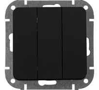 Механизм выключателя 3-кл. Bylectrica СУ серия АСТРУМ, карбон С0510-3505 карбон