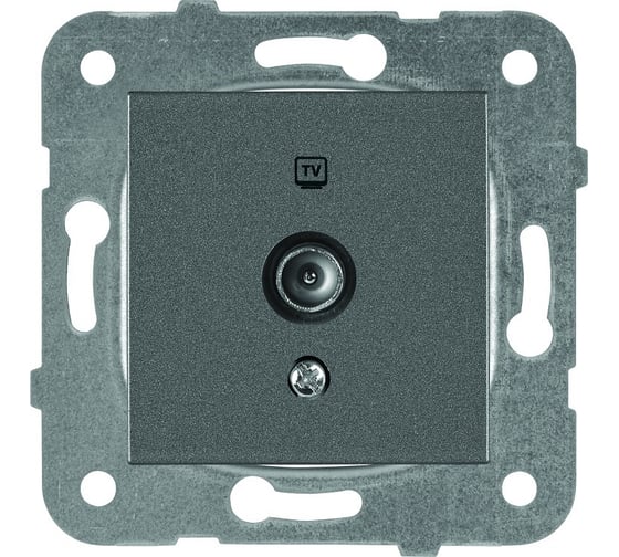 Розетка TV Panasonic МОДУЛЬ Karre Plus 5485 проходная 12dB темно-серый WKTT0452-2DG-RES 1