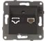 Розетка TF Panasonic МОДУЛЬ Karre Plus 54856 темно-серый WKTT0402-2DG-RES 1