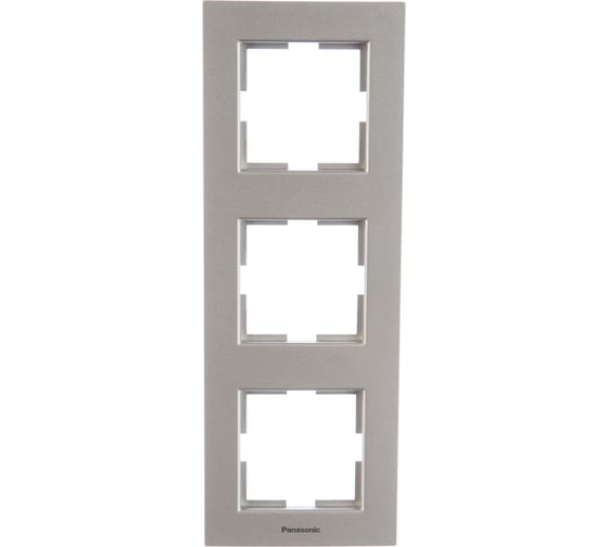Рамка Panasonic Karre Plus 54804 3м вертикальная серебро WKTF0813-2SL-RES