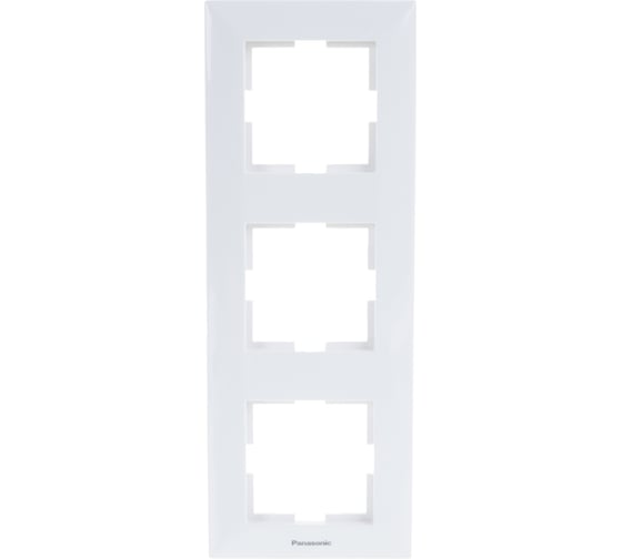 Рамка Panasonic Arkedia 54759 3м вертикальная белая WMTF0813-2WH-RES