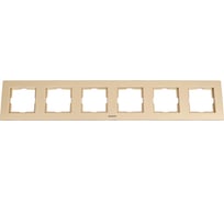 Рамка Panasonic Karre Plus 54787 6м горизонтальная бронза WKTF0806-2BR