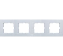 Рамка Panasonic Karre Plus 54809 4м горизонтальная серебро WKTF0804-2SL-RES