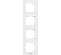 Рамка Panasonic Karre Plus 54824 4м вертикальная белая WKTF0814-2WH-RES