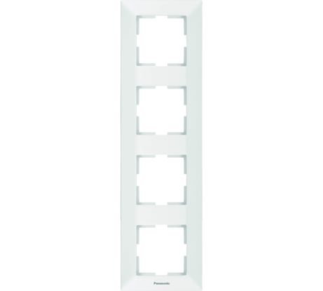Рамка Panasonic Arkedia 54758 4м вертикальная белая WMTF0814-2WH-RES