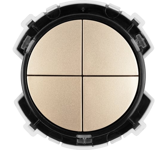 4-клавишный выключатель TDM ELECTRIC 16а 250в кнопочный Механизм шампань, "байкал" SQ1819-0528