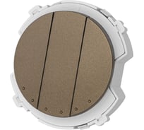 3-клавишный выключатель TDM ELECTRIC 16а 250в бронза, "байкал" SQ1819-0435