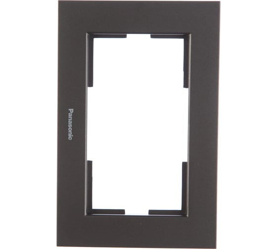 Рамка Panasonic Karre Plus 54796 для 2-й розетки темно-серый WKTF0809-2DG 1