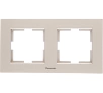 Рамка Panasonic Karre Plus 54811 2м горизонтальная серебро WKTF0802-2SL