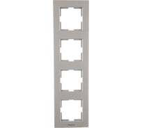 Рамка Panasonic Karre Plus 54803 4м вертикальная серебро WKTF0814-2SL-RES