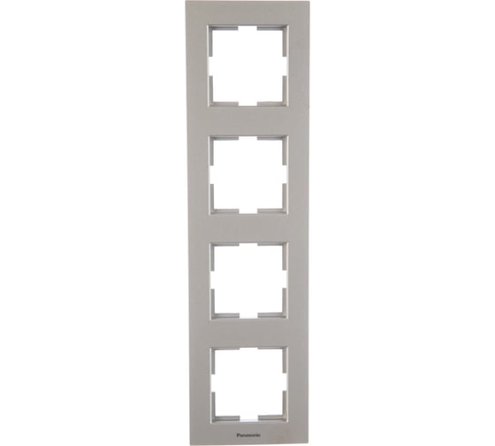 Рамка Panasonic Karre Plus 54803 4м вертикальная серебро WKTF0814-2SL-RES 1
