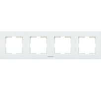Рамка Panasonic Karre Plus 54830 4м горизонтальная белая WKTF0804-2WH