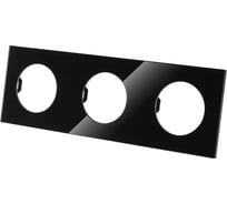 Тройная рамка TDM ELECTRIC агат, стекло, "байкал" SQ1819-0204