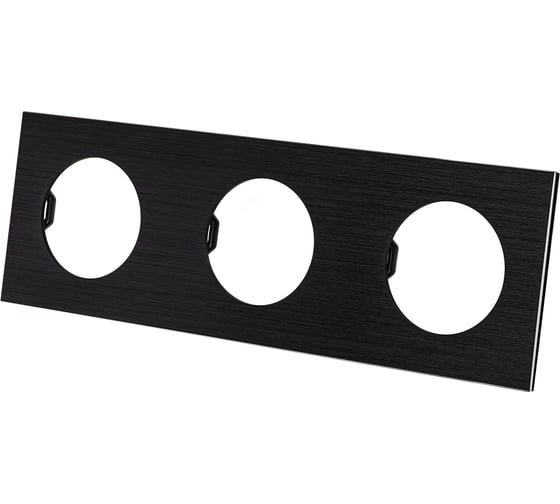 Тройная рамка TDM ELECTRIC агат, алюминий, шлифованный, "байкал" SQ1819-0262 1