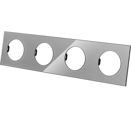 Четверная рамка TDM ELECTRIC платина, стекло, "байкал" SQ1819-0305