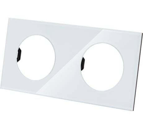 Двойная рамка TDM ELECTRIC хрустально-белая, стекло, "байкал" SQ1819-0003