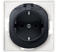 Механизм розетки Aling-conel EON с заземлением с крышкой 16A 250V чёрная soft touch /арт. / E633.E1