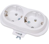 Механизм двойной розетки с заземлением Aling-conel EON 16A 250V белая /арт. / E604.0