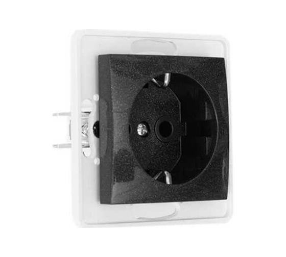 Механизм розетки Aling-conel PRESTIGE /набор 3 шт./ с заземлением 16A 250V графитовая /арт. / 6030.2 Н3