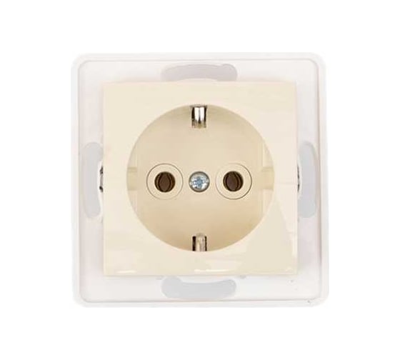 Механизм розетки Aling-conel PRESTIGE /набор 5 шт./ с заземлением 16A 250V кремовая /арт. / 6030.9 Н5