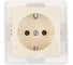 Механизм розетки Aling-conel PRESTIGE /набор 5 шт./ с заземлением 16A 250V кремовая /арт. / 6030.9 Н5 4