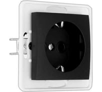 Механизм розетки Aling-conel PRESTIGE с заземлением 16A 250V чёрная soft touch /арт. / 6030.E1