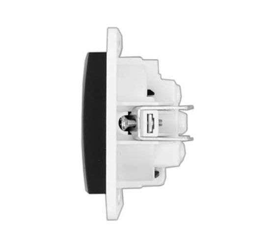 Механизм розетки Aling-conel PRESTIGE с заземлением 16A 250V чёрная soft touch /арт. / 6030.E1