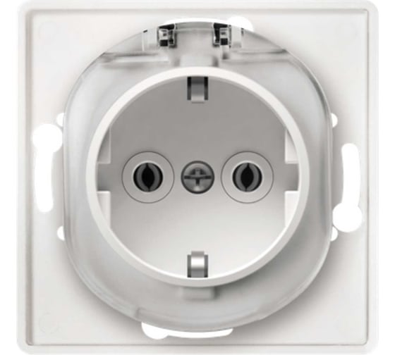 Механизм розетки Aling-conel EON с заземлением с крышкой 16A 250V белая /арт. / E633.0 1