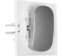 Механизм перекрестного выключателя с узкой кнопкой Aling-conel EON 10AX 250V серебряный /арт. / E608U.S